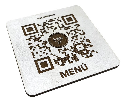 100pzs Cuadro Con Código Qr Personalizado Para Menú Art9006