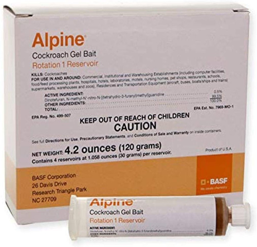 Basf 791899 Alpine Rotation 1 Gel De Cucaracha, 4 Tubos