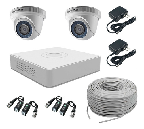 Cámaras De Seguridad Kit Cctv Hikvision Mini Dvr 4c + 2 Cám.