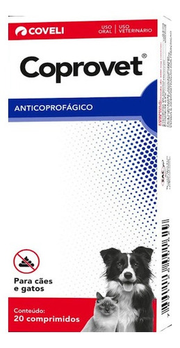 Coprovet Anticoprofágico Para Cães E Gatos Coveli 20comp.
