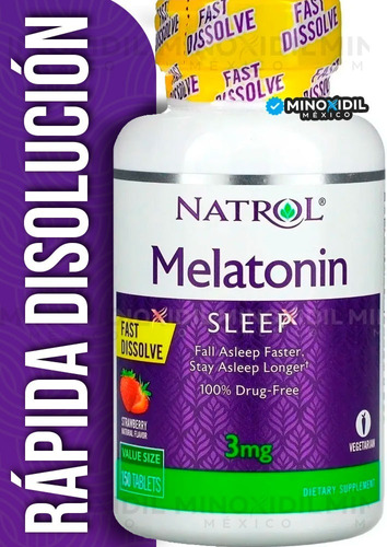 Natrol Melatonina 3 Mg 150 Tabs | Rápida Disolución Fresa