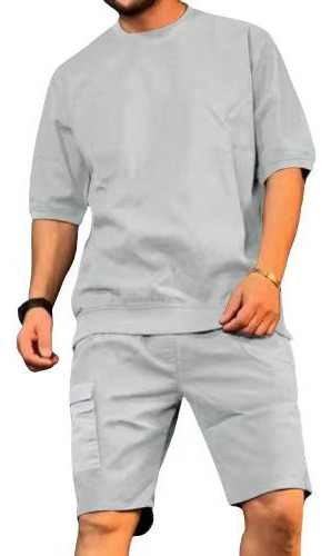 Traje De Hombre Camiseta Casual + Pantalón De Trabajo.