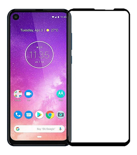 Vidrio Templado Full Cover 5d Para Motorola Moto One Vision