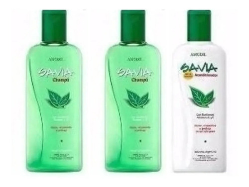 Savia Amodil Dos Shampoo Y Un Acondicionador Apto Curlygirl