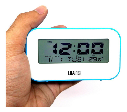 Relógio Digital Iluminado Led Com Despertador Potente