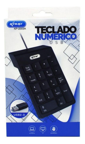 Teclado Numérico Knup Kp-2003a Usb Para Nootebooks
