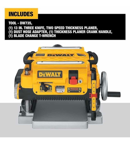 Cepillo De Madera Dewalt Dw735 13 Pulgadas