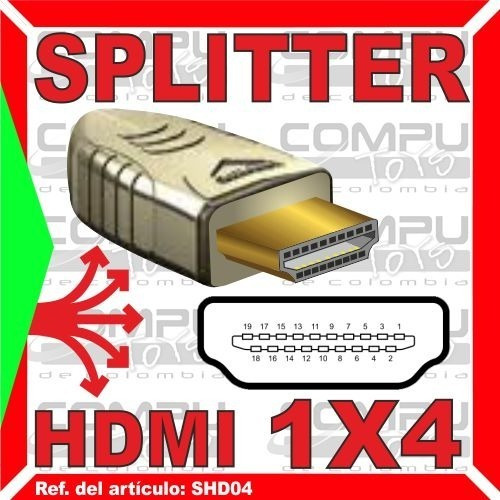 Imagen 5 de 6 de Multiplicador 1 X 4 Para Hd Digital Ref: Shd04 Computoys Sas