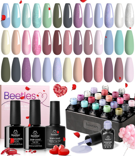 Beetles Gel Polish Juego De Unas De 20 Colores De La Colecci