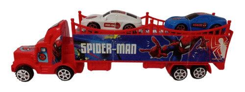 Juguete Camion Autitos A Friccion 30cm Spiderman Babymovil