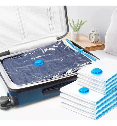 Pack Bolsas Al Vacío 70x100cm Reutilizables Ahorra Espacio