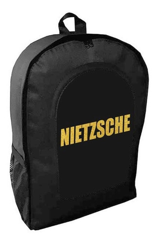 Mochila Negra Friedrich Nietzsche Bichos Mod A6