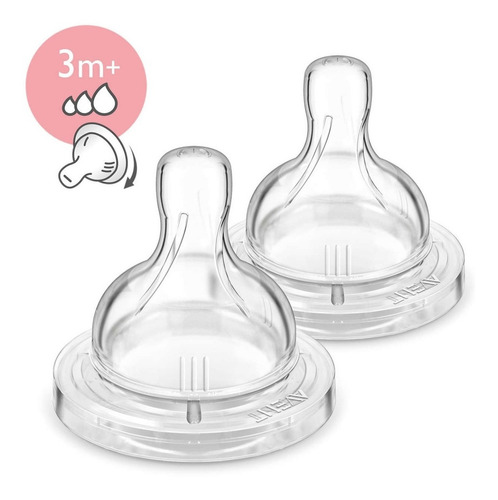 Avent Tetina Classic Flujo Variable 3m+ X 2 Unidades