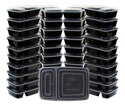 16 Pack - Simplehouseware 2 Compartimiento Alimentos 4j14p
