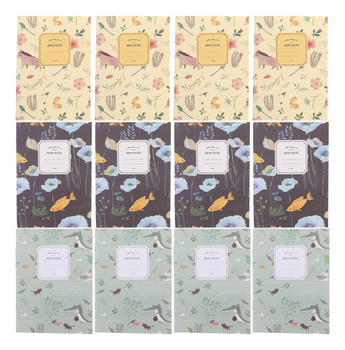 Libro De Bolsillo Para Viajes Con Flores Y Pájaros, 24 Unida