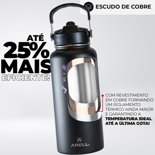 Garrafa Térmica Vácuo Straw Flask Arell 946ml Flamengo 12