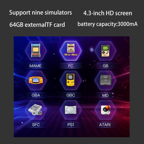 Nueva Consola De Juegos Portátil 2024: Pantalla Ips De 4.3,