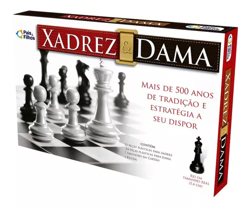 Jogo De Xadrez E Dama Clássico Estratégia Envio Imediato Nfe