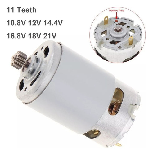 Motor Dc Rs550 18v 19500 Rpm Com 11 Dentes De Duas Velocidad