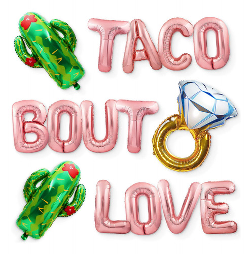 Big Taco Bout Love Globos Bachelorette Party Decorations Kit