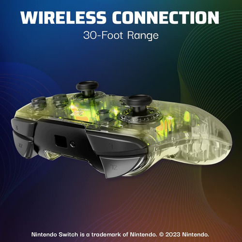 Joystick Inalambrico De Nintendo Switch Pro Con Luz Led Pdp