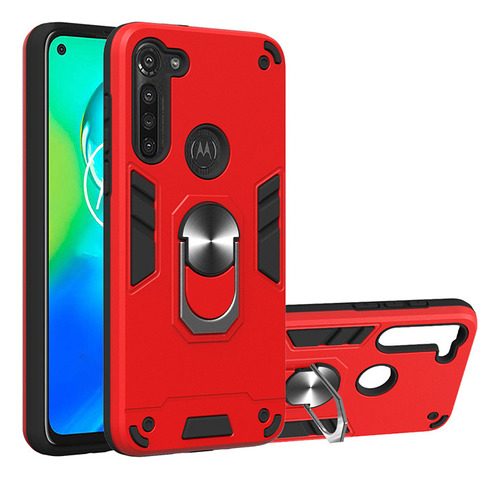 Funda Duro For Motorola G8 Plus Power Anticaída Con Anillo