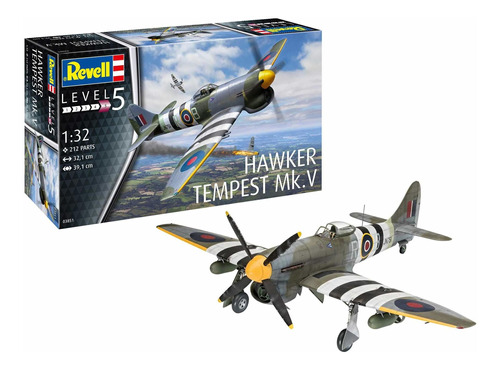 Hawker Tempest Kit Modelo Plastico Escala Pintar