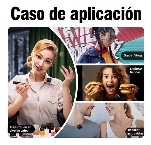 2025 Nuevo Micrófono Inteligente Con Cancelación De Ruido Negro+type-c
