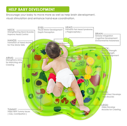 Baby Insuflável Water Mat Bebês Bebês Bebês Tummy Time Play