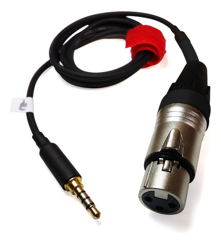 Cabo De Microfone Xlr Femea Para Plug P3 Banhado De 1 Metro