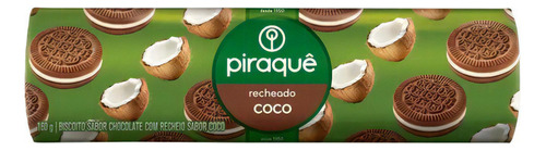 Kit C/80 Bolachas Piraquê Chocolate Recheado Com Coco 160gr