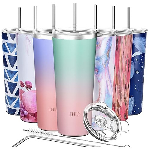 Thily Acero Inoxidable Tumbler Aislante Travel Mug 26 Qqcst