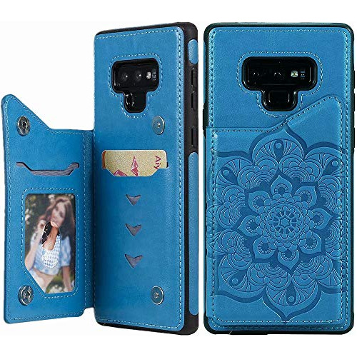 Funda Cartera Para Samsung Galaxy Note 9 D-azul 6.4 Pulgada