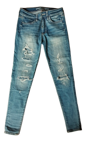 Jean Roturas American Eagle Outfitters Talle 6 Impecable