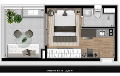 Imagem 8 de 14 de Alto Da Boa Vista Studios De 22 A 31m², Com Lazer Completo.