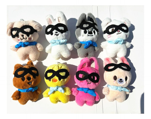 Fatkaki 4 Inch Kpop Skzoo Plush Keychain Stuffed Animals