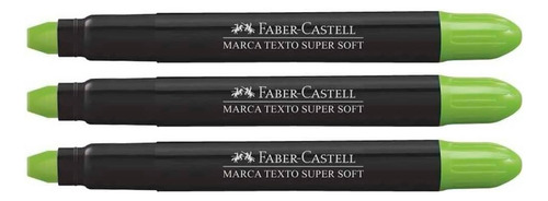 Kit 3 Marca Textos Supersoft Verde Gel - Faber-castell