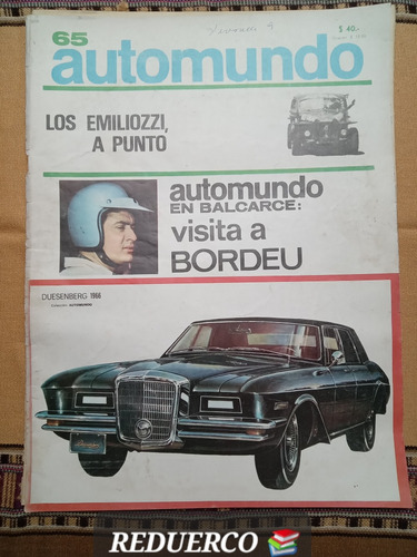 Automundo 65 Los Emiliozi Bordeu Duesenberg 66 3/8/1966