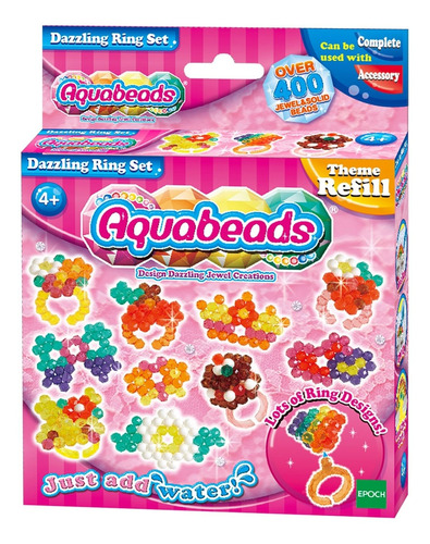 Brinquedo Aquabeads Conjunto Dazzling Ring Set Epoch 79278