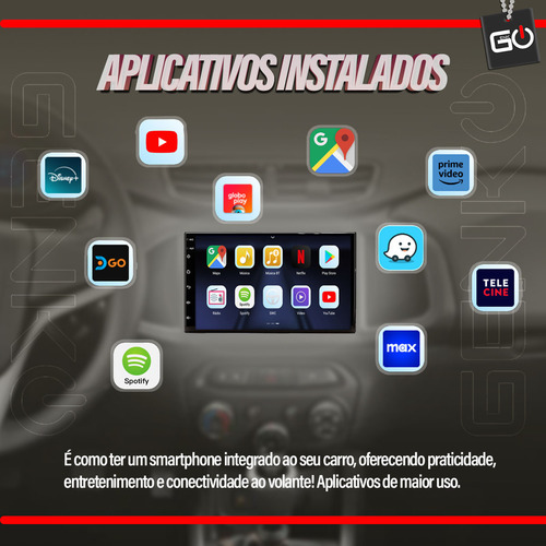 Multimidia Android Play 64gb Carplay Celta Prisma 2007 2008