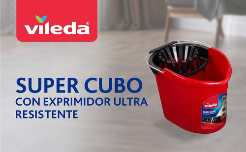 15pz Vileda Super Cubo Bionico Con Exprimidor Cubeta