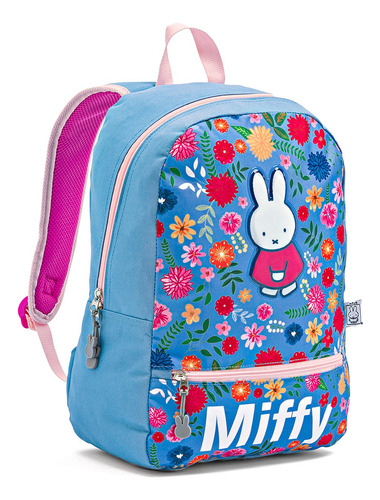 Mochila Escolar Miffy Flores Porta Laptop Yadatex