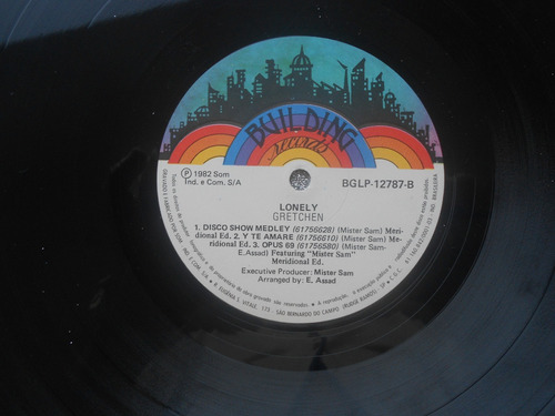 Lp Gretchen P/1982- Lonely/ Acompanha Poster