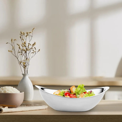 Tigela De Salada De Aço Inoxidável J, Tigela De Prata