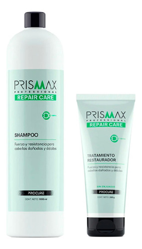Kit Prismax Repair Shampoo 1000ml + Tratamiento Restaurador 