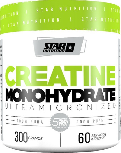 Imagen 1 de 6 de Creatina Monohidrato 300 Gr Star Nutrition Micronizada