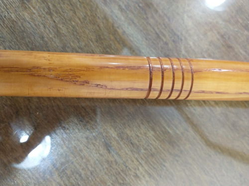 Imagen 5 de 9 de Antiguo Bastón De Madera Tallada Torneada 91cm Altura