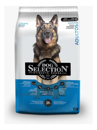 Dog Selection Etiqueta Negra Perro Adulto Raza Grande 15 Kg