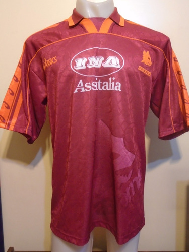 Camiseta Roma Italia Asics 1995 1996 Totti #20 Selección L