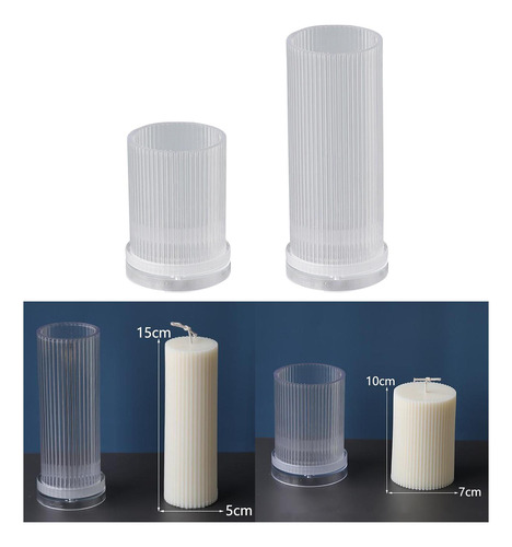 2 Uds., Modelo Transparente, Acrílico, Cilindro Grande,